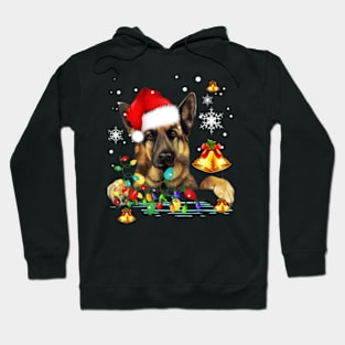 Christmas Lights German Shepherd Dog Hoodie